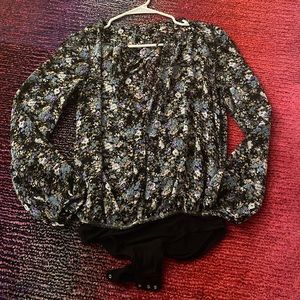 Free People Floral Bodysuit